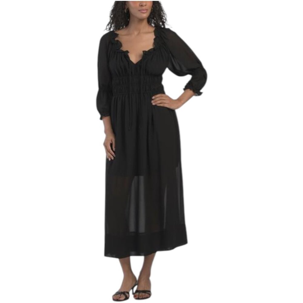 AVEC LES FILLES Ruffle Maxi Dress